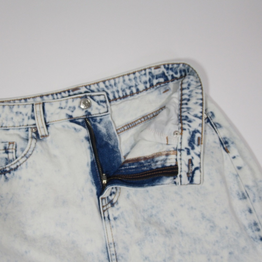 Wild Fable Acid Wash Split Front Denim Skirt Size 4 - Picture 5 of 16